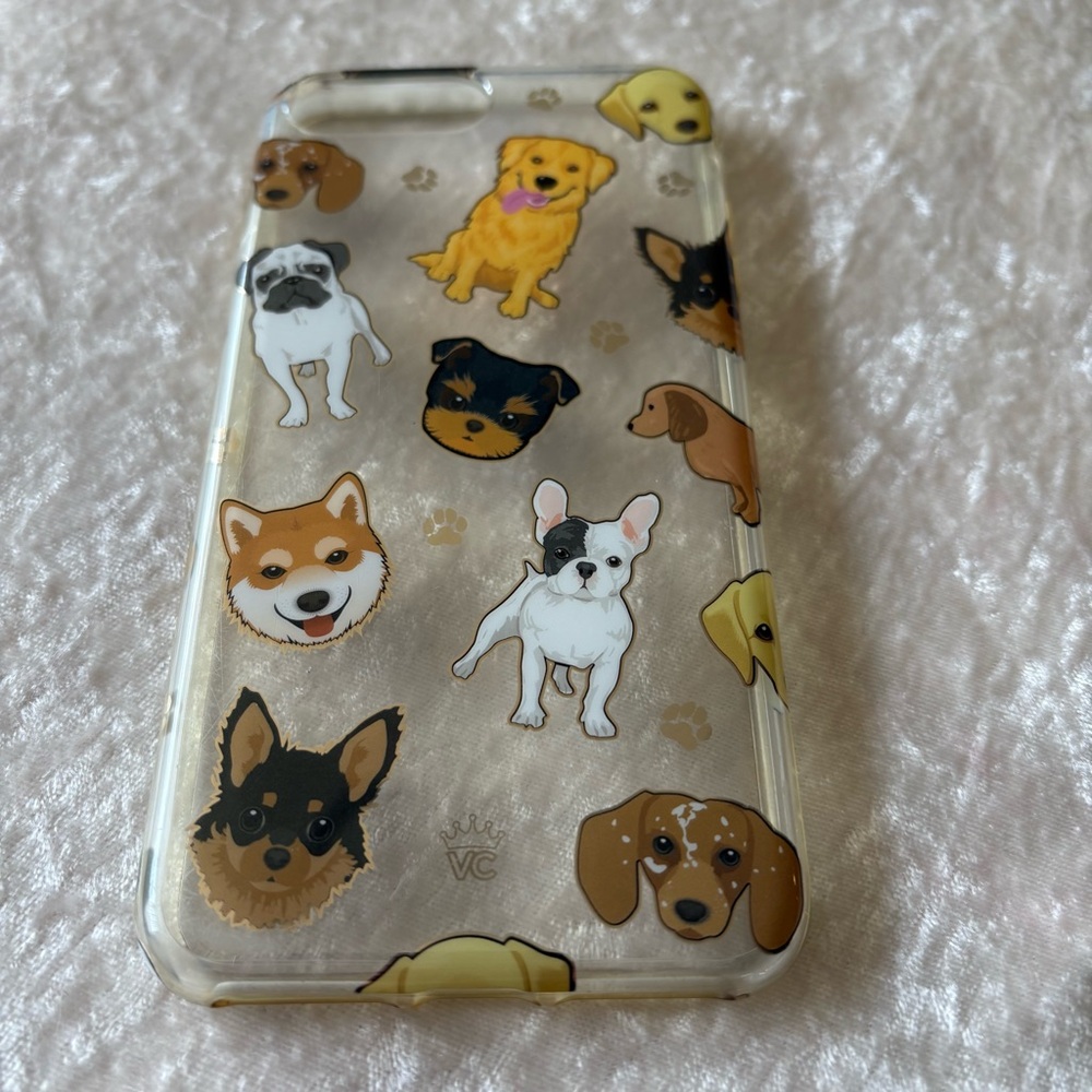 Velvet Caviar Dog Phone Case Puppy Pups EUC Apple IPhone 7 8 Plus Cute Clear Fun - Picture 3 of 6